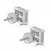 0.75 ct Round Cut Cubic Zirconia Stud Earrings in Screw Back